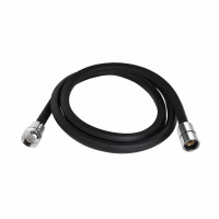 Шланг для ручного душу Qtap Hadice 1600 мм прямоугольний QTHADPVCSQ160B Black Matt