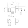 Підключення з тримачем для шланга Qtap Spojeni округле QTCRMBH030 Chrome — фото2