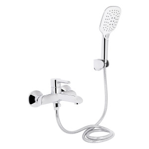 Змішувач для ванни Qtap Grand (з душовим гарнітуром) QTGRACRM006 Chrome