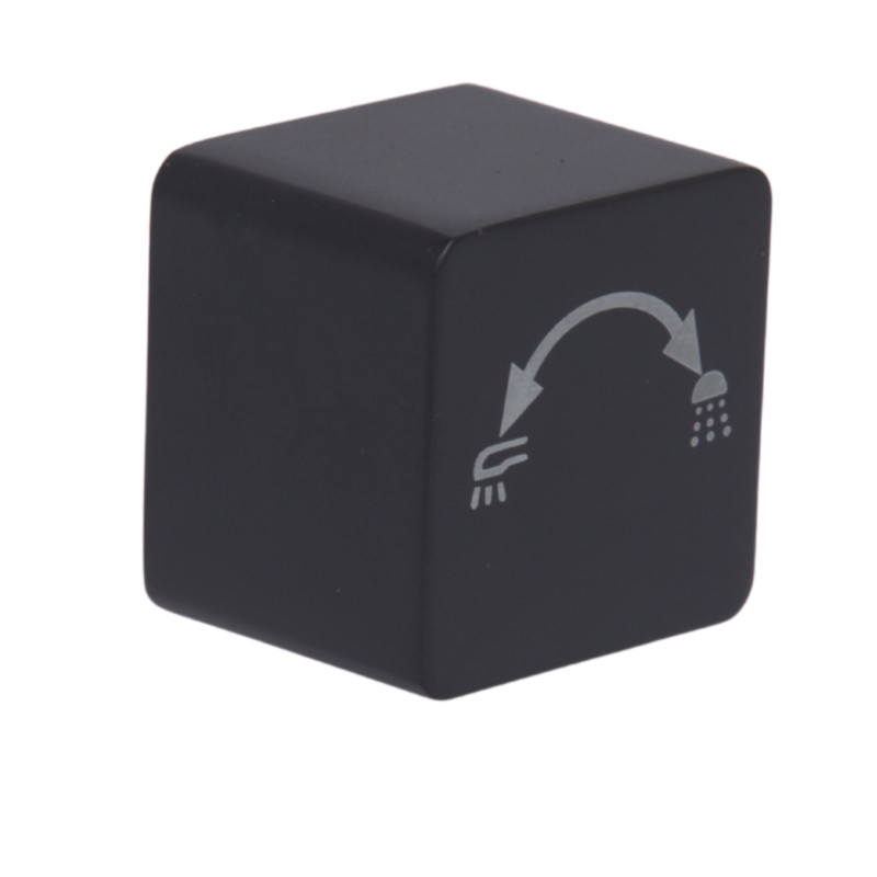 Ручка Qtap (24,1x30x30) для душової системи прихованого монтажу на два споживача Gemini Matt Black QTGEM2413030BLA50061