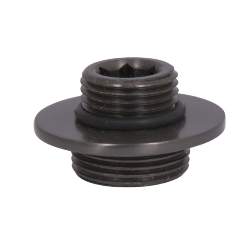 Гайка кріплення стійки Qtap (19,5х35х35) для душової системи Vlasta New Gunmetal Black PVD QTVLA1953535GMB49700