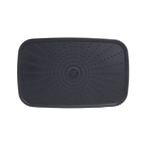 Стельова лійка Qtap (34x190x290) для душових систем Gemini Gunmetal Black PVD QTGEM34190290GMB50069