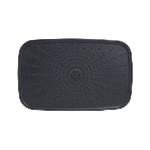 Стельова лійка Qtap (34x190x290) для душових систем Gemini Gunmetal Black PVD QTGEM34190290GMB50069