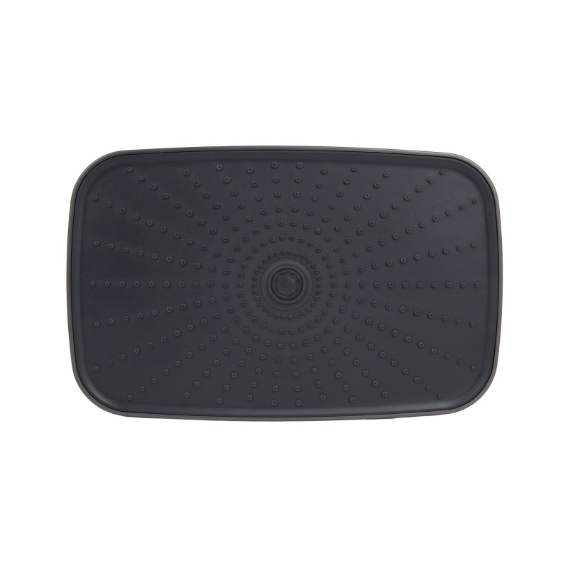 Стельова лійка Qtap (34x190x290) для душових систем Gemini Gunmetal Black PVD QTGEM34190290GMB50069