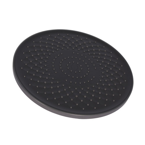Стельова лійка Qtap (250х54х250) для душової системи Vlasta New Gunmetal Black PVD QTVLA25054250GMB49647
