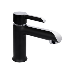 Змішувач для раковини Qtap Grand QTGRABCR001F Chrome/Black