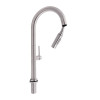 Змішувач для кухні Qtap Lenicka з висувним виливом QTLEN9138103UN Brushed Nickel PVD — фото3