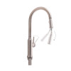 Змішувач для кухні Qtap Baruska з висувним виливом QTBAR9137103UN Brushed Nickel PVD — фото3