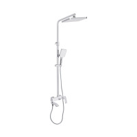 Душова система універсальна Qtap Swan Cascada на три споживачі (з виливом) QTSWA111CRW45570 Chrome/White