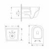 Унітаз підвісний Jay Rimless 485×360×320 мм, White, з сидінням Slim Duroplast/ Soft-close/ Quick Relase QT07335177RW Qtap — фото 2