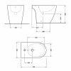 Биде напольное Qtap Presto Quadro 525×340×400 мм, White QTPRE29W49124 — фото 2