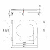 Сиденье для унитаза Qtap (Gemini 520) 448x357x38,5 мм, White, с микролифтом, Slim Duroplast, Quick Release QTSC179W49386 — фото 2