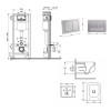 Готовое решение Qtap для ванной комнаты: подвесной унитаз Gemini Ultra Quiet 485×340×350 + комплект инсталляции Nest 4 в 1 (квадратная клавиша Satin) — фото 2