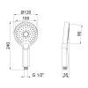Акционный набор Qtap 1+1=3: Лейка Rucni для ручного душа Matt Black округлая QTRUCA120O3KBB — фото 2