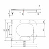 Сиденье для унитаза Qtap (Stork, Aquarius 630) 420x336x22 мм, White, с микролифтом, Slim Duroplast, Quick Release QTSC179W49263 — фото 2