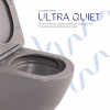Унітаз підвісний Qtap Robin Ultra Quiet 520×365×340 мм, Stone grey, з сидінням Slim Duroplast / Soft-close / Quick Release QTROB26SG48996 — фото 5