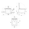 Унітаз підвісний Qtap Tern Ultra Quiet 520×345×325 мм, Beige, з сидінням Slim Duroplast / Soft-close / Quick Release QTTER26SB49001 — фото 2