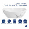 Раковина накладна Qtap Dove 415x340x140 мм, Marble, овальна, з донним клапаном QTDOV188SB49785 — фото 3