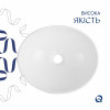 Раковина накладна Qtap Dove 415x340x140 мм, Marble, овальна, з донним клапаном QTDOV188SB49785 — фото 4