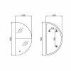 Зеркало Qtap Taurus HR800 с LED-подсветкой Touch, с антизапотеванием, с диммером, рег. темп. цвета (3000-6500K) QTTAUHR800 — фото 2