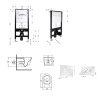 Готовое решение Qtap для ванной комнаты: подвесной унитаз Jay Ultra Quiet 520x360x320 + комплект инсталляции Standard (круглая кнопка Chrome) — фото 2