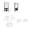 Готовое решение Qtap для ванной комнаты: подвесной унитаз Jay Rimless 520x360x320 + комплект инсталляции Standard (круглая кнопка White) — фото 2