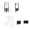 Готовое решение Qtap для ванной комнаты: подвесной унитаз Crow Rimless 485x340x330 + комплект инсталляции Standard (линейная кнопка Black) — фото 2