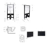Готове рішення Qtap для ванної кімнати: підвісний унітаз Swan Ultra Quiet 520x360x320 + комплект інсталяції Standard (лінійна клавіша Black) — фото 2