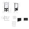 Готовое решение Qtap для ванной комнаты: подвесной унитаз Crow Ultra Quiet 520x360x290 + комплект инсталляции Standard (круглая кнопка Black) — фото 2