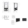 Готове рішення Qtap для ванної кімнати: підвісний унітаз Swan Ultra Quiet 520x360x320 + комплект інсталяції Standard (кругла клавіша Black) — фото 2