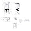 Готовое решение Qtap для ванной комнаты: подвесной унитаз Crow Ultra Quiet 520x360x290 + комплект инсталляции Standard (круглая кнопка White) — фото 2