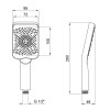 Qtap Rucni Лійка для ручного душу 145x90 мм прямокутна QTRUCA145S1GRP Graphite — фото 2