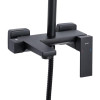 Душова система універсальна Qtap Gemini на три споживачі (з виливом) QTGEM111BLM45686 Black Matt — фото 3
