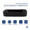 Комплект Qtap Scorpio: Раковина накладна прамокутна 550х390х120 мм Matt Black + Донний клапан PU03 — фото 3