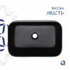 Комплект Qtap Scorpio: Раковина накладна прамокутна 550х390х120 мм Matt Black + Донний клапан PU03 — фото 4