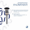 Комплект Qtap Scorpio: Раковина накладна прамокутна 550х390х120 мм Matt Black + Донний клапан PU03 — фото 6