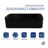 Комплект Qtap Tern: Раковина накладна прамокутна 480х370х135 мм Matt Black + Донний клапан PU03 — фото 3
