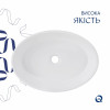 Комплект Qtap Kolibri: Раковина накладная овальная 500x360x140 мм White + Донный клапан PU02 — фото 4