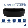 Комплект Qtap Scorpio: Раковина накладная овальная 500x380x120 мм Matt Black + Донный клапан PU03 — фото 3