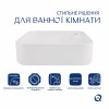 Комплект Qtap Stork: Раковина накладна квадратна 430x430x125 мм White + Донний клапан PU02 — фото 3