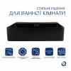 Комплект Qtap Nando LT: Раковина підвісна прамокутна 500х420х130 мм Matt Black + Донний клапан PU03O — фото 3
