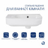 Комплект Qtap Tern: Раковина підвісна прамокутна ліва 450х250х158 мм White + Донний клапан PU02O — фото 3