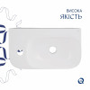 Комплект Qtap Tern: Раковина підвісна прамокутна ліва 450х250х158 мм White + Донний клапан PU02O — фото 4