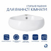 Комплект Qtap Leo N: Раковина подвесная угловая овальная 380x360x130 мм WHITE + Донный клапан PU02O — фото 3