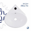 Комплект Qtap Leo N: Раковина подвесная угловая овальная 380x360x130 мм WHITE + Донный клапан PU02O — фото 4