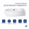 Комплект Qtap Leo: Раковина підвісна овальна права 430x285x160 мм White + Донний клапан PU02O — фото 3