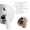 Комплект для душа Qtap Ustek Chrome: Смеситель QTUST6216107ODC + Лейки (QTRUC125CRM45952,QTHLA107CRM45948) + Шланг QTHADPVC200C + QTCRMBH030 — фото 3