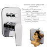 Комплект для душа Qtap Stenava Chrome: Смеситель QTST6245102DC + Лейки (QTRUC125CRM45954,QTHLA107CRM45784) + Шланг QTHADPVC200C + QTCRMBH130 — фото 3