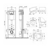 Готовое решение Qtap для ванной комнаты: подвесной унитаз Robin Ultra Quiet 520x365x365 + комплект инсталляции Nest 4 в 1 (линейная клавиша Chrome) — фото 2