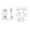 Готовое решение Qtap для ванной комнаты: подвесной унитаз Robin Ultra Quiet 520x365x365 + комплект инсталляции Nest 4 в 1 (линейная клавиша White) — фото 2